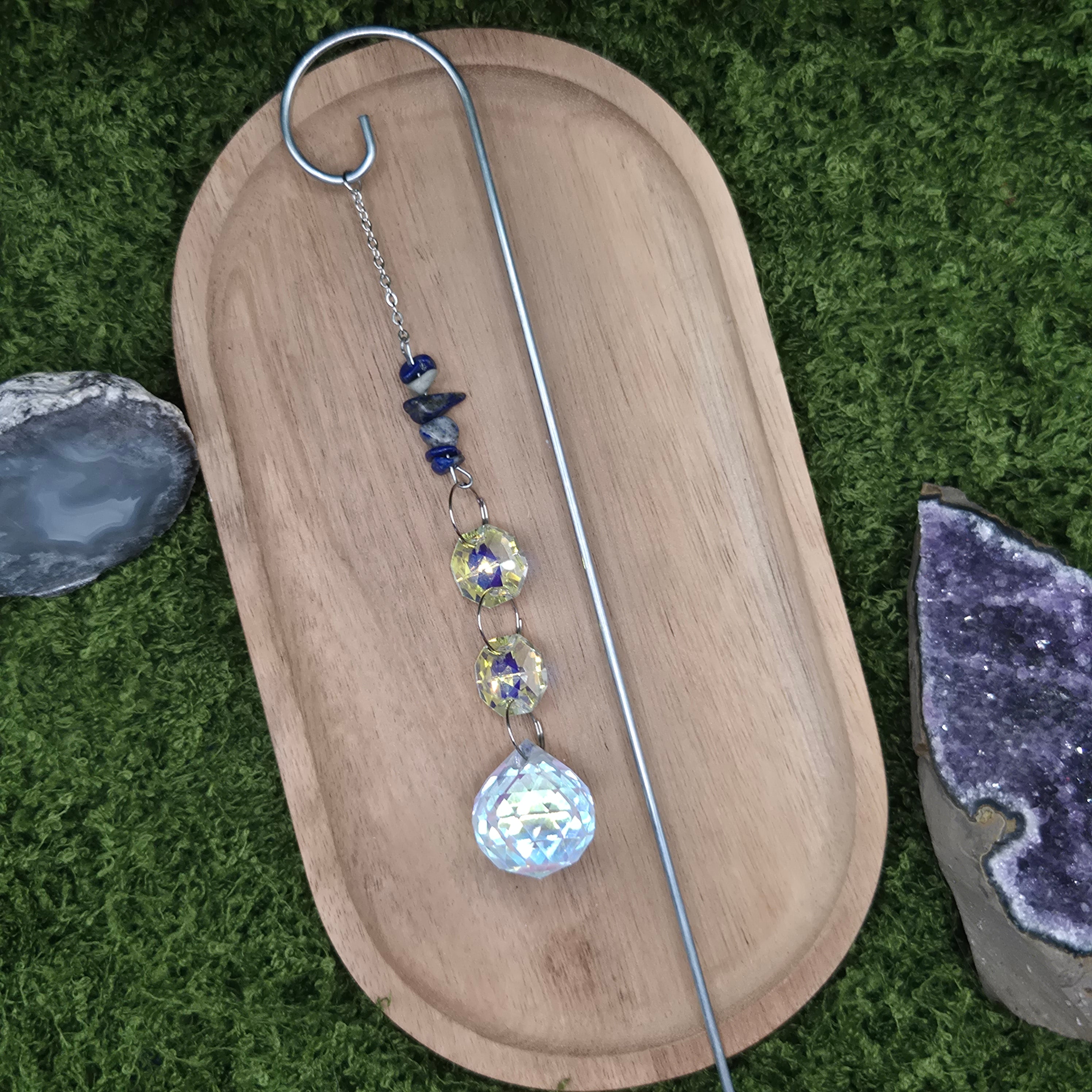 Lapislazuli Pflanzen-Sonnenfänger - Sonnenfänger - Silber