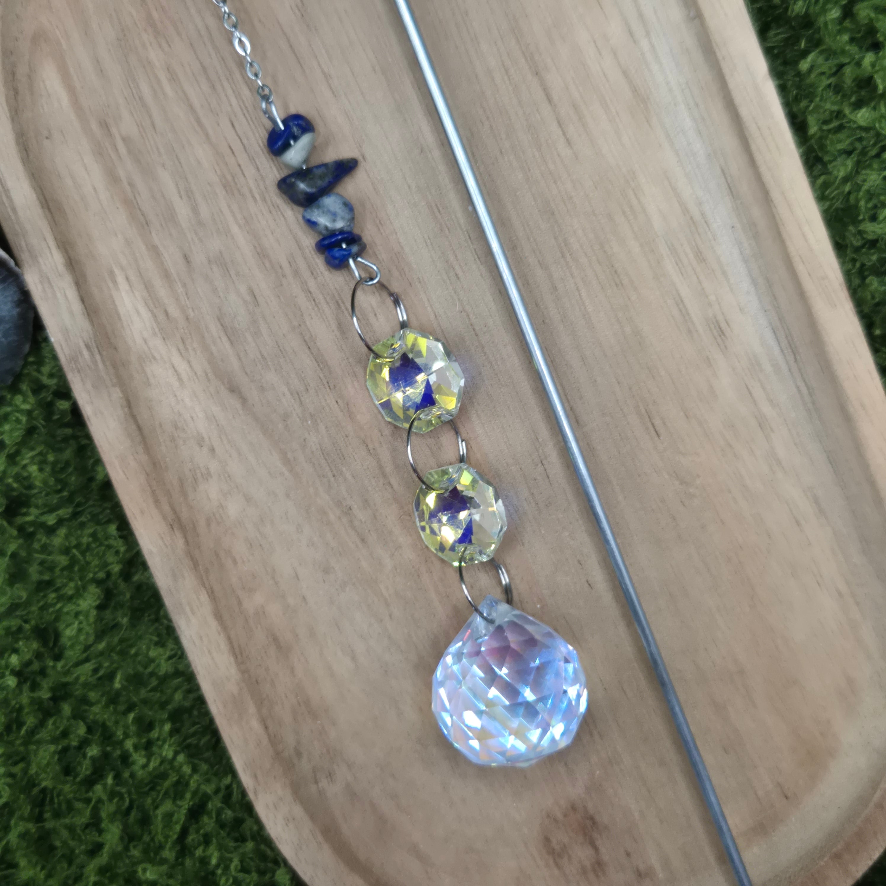 Lapislazuli Pflanzen-Sonnenfänger - Sonnenfänger - Silber