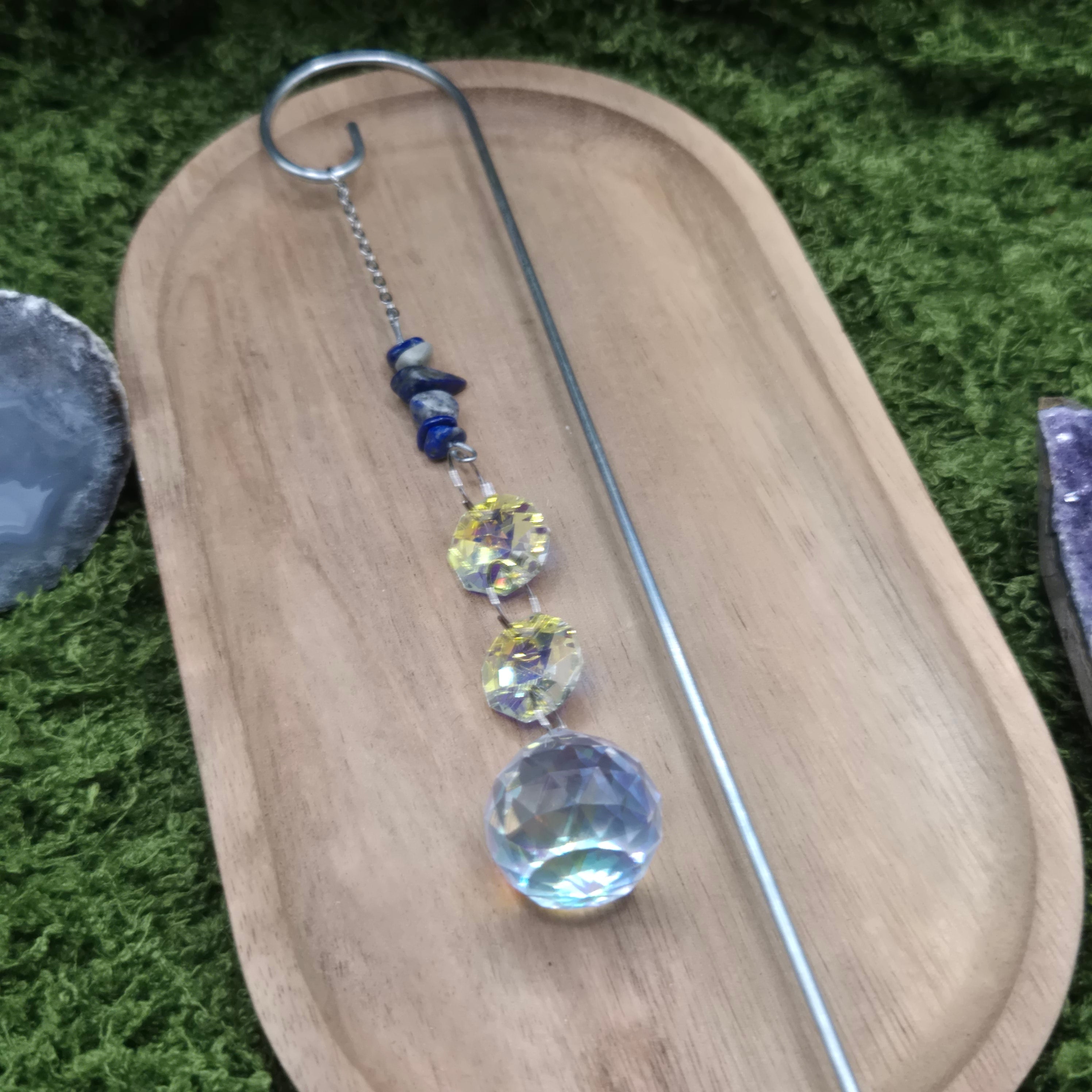Lapislazuli Pflanzen-Sonnenfänger - Sonnenfänger - Silber