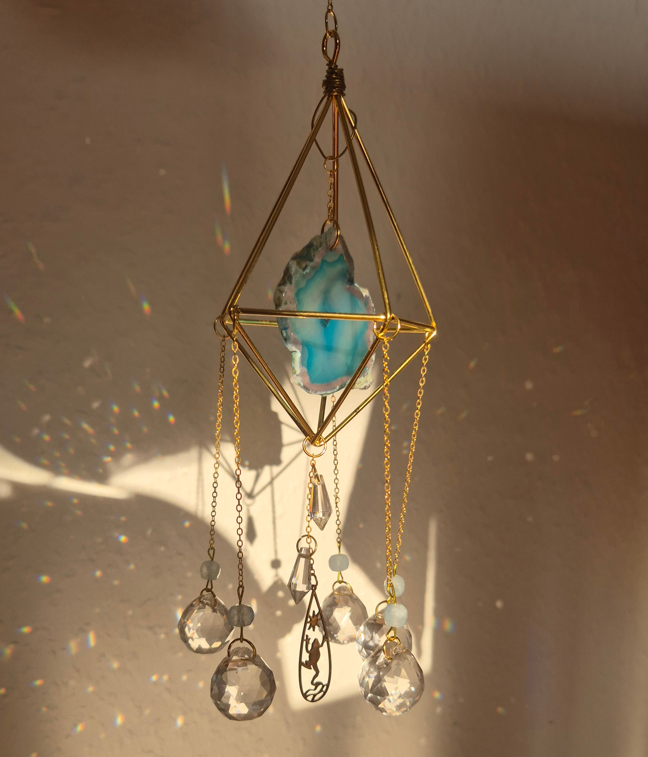 Azure -  Simple Suncatcher - Sonnenfänger - Gold - Kristall