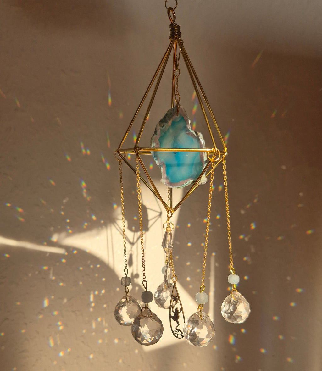 Azure -  Simple Suncatcher - Sonnenfänger - Gold - Kristall
