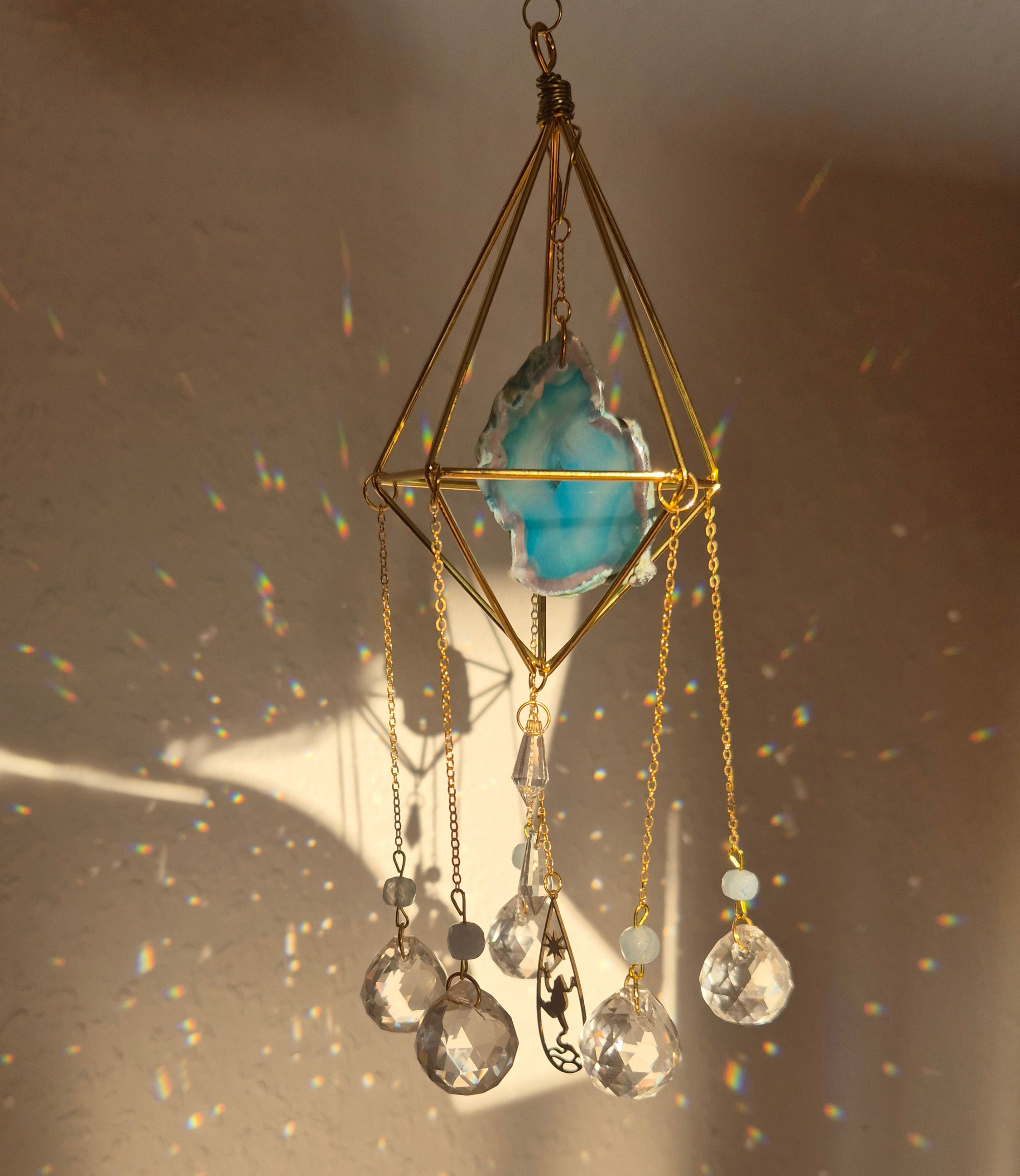 Azure -  Simple Suncatcher - Sonnenfänger - Gold - Kristall