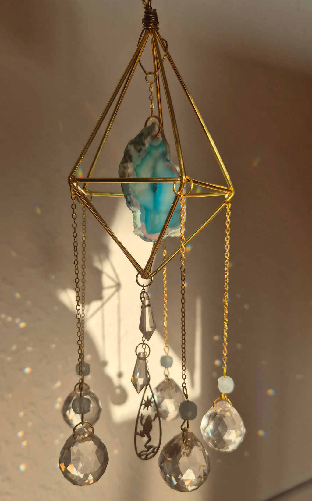 Azure -  Simple Suncatcher - Sonnenfänger - Gold - Kristall