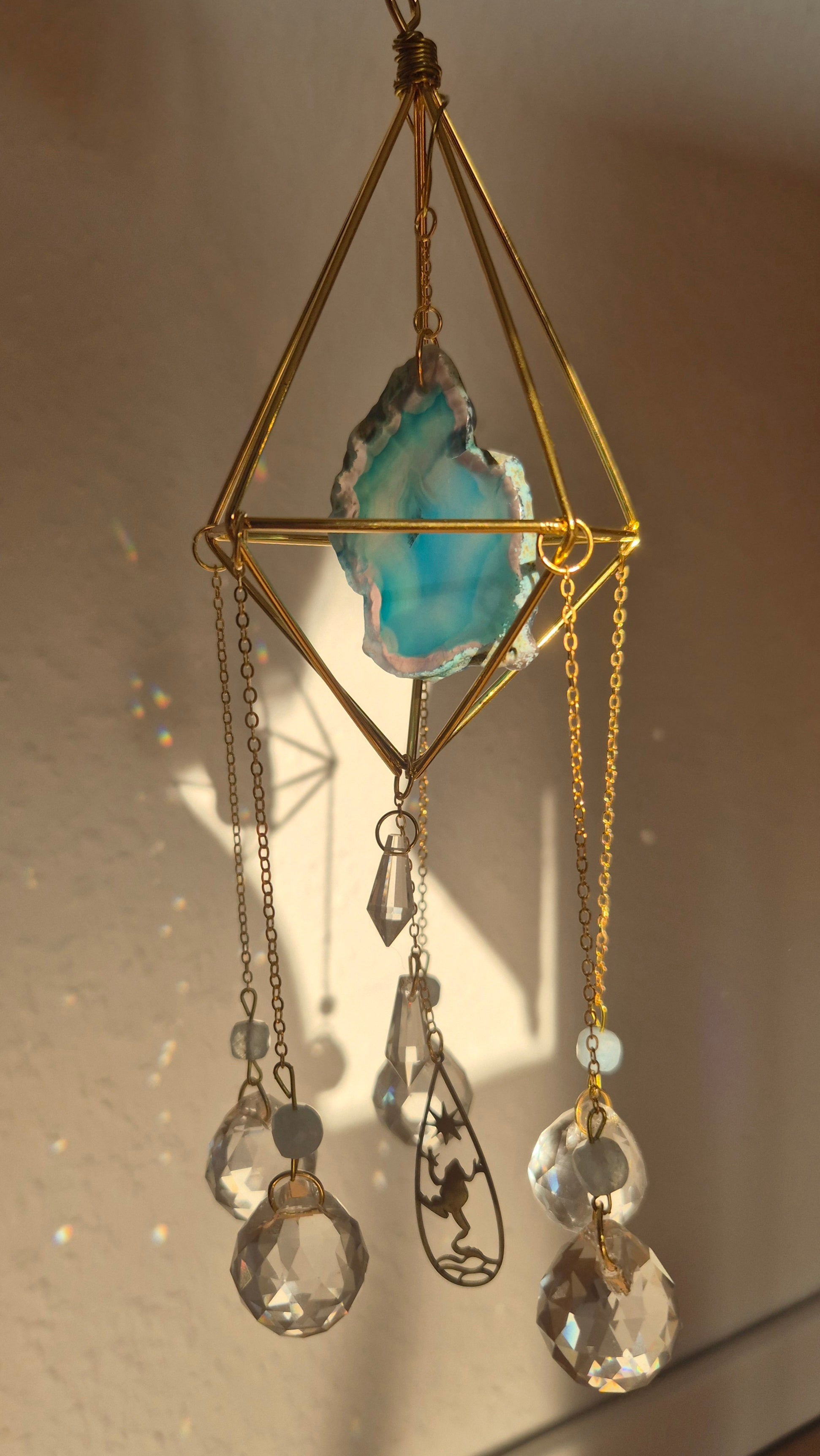 Azure -  Simple Suncatcher - Sonnenfänger - Gold - Kristall