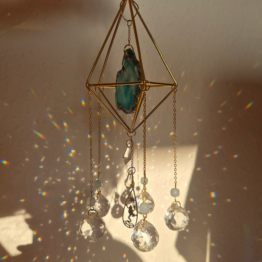 Azure -  Simple Suncatcher - Sonnenfänger - Gold - Kristall