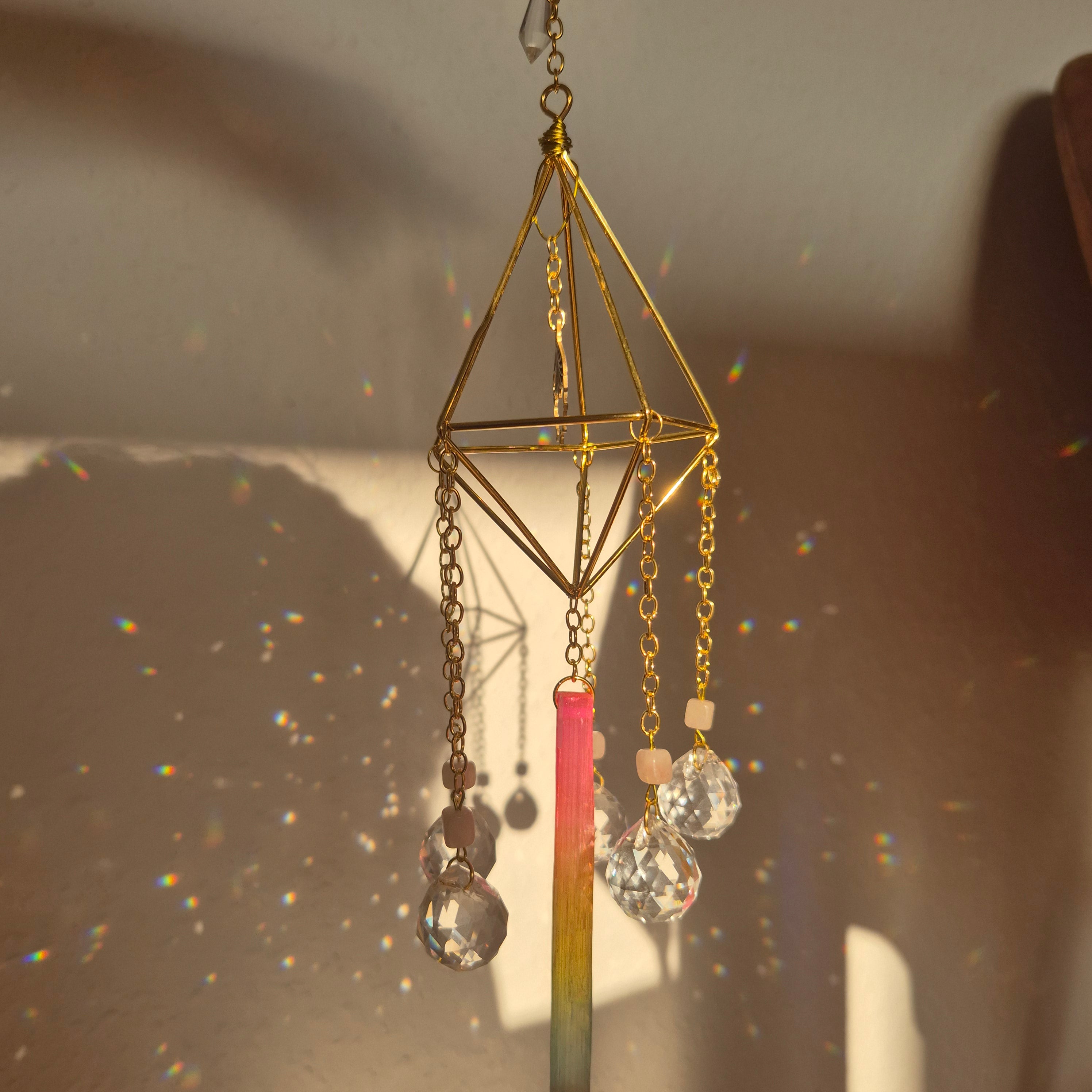 Aurora -  Simple Suncatcher - Sonnenfänger - Gold - Kristall
