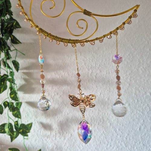 Bumble Moon - Ornament Sonnenfänger - Mond - Gold