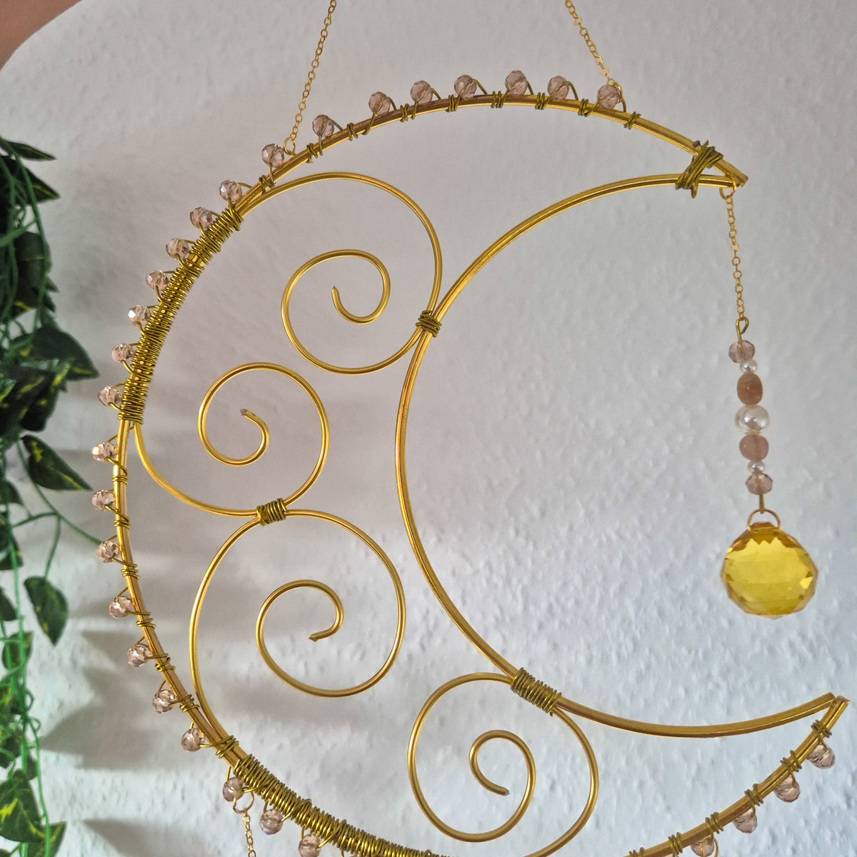 Bumble Moon - Ornament Sonnenfänger - Mond - Gold