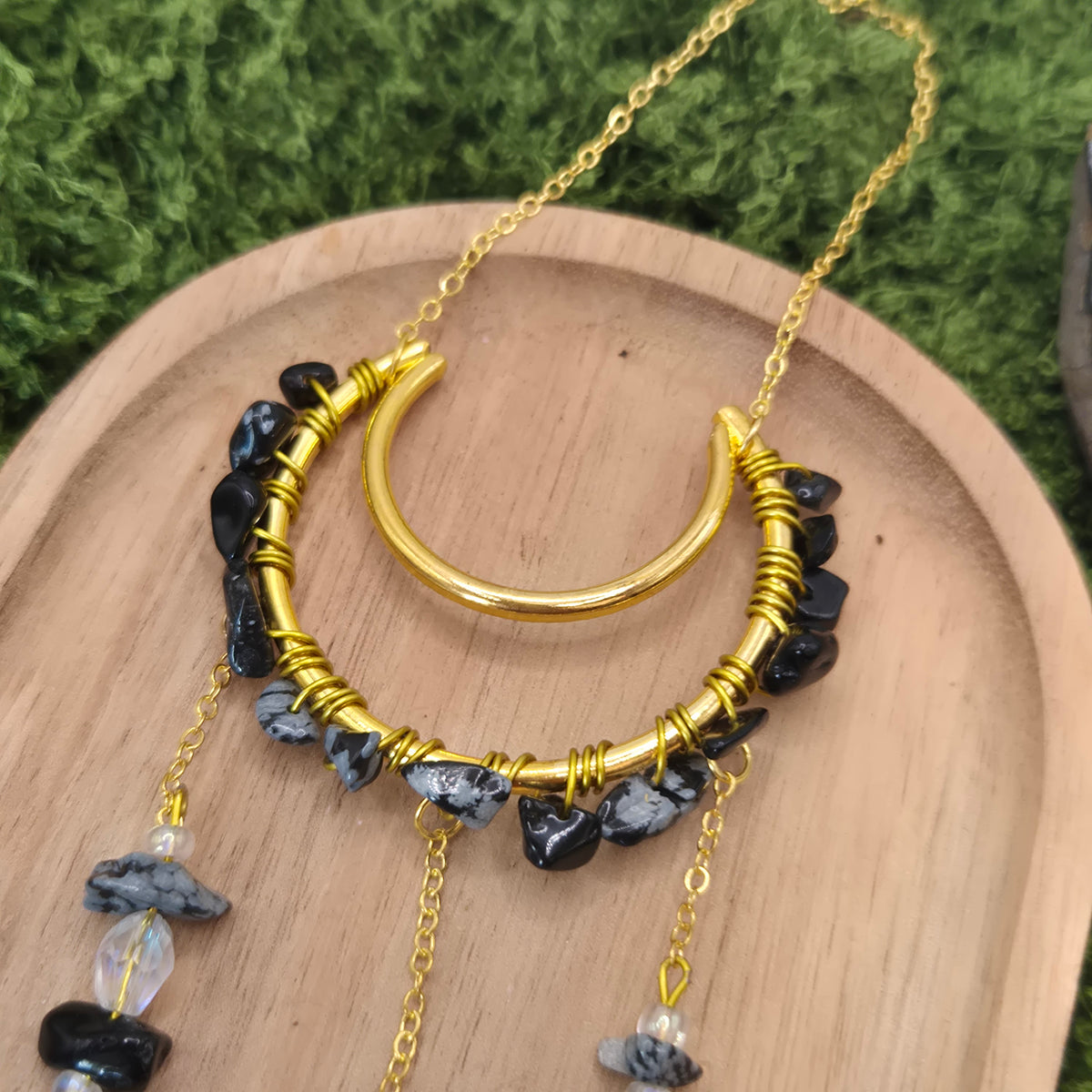 Obsidian - Mini-Sonnenfänger - Sonnenfänger - Gold