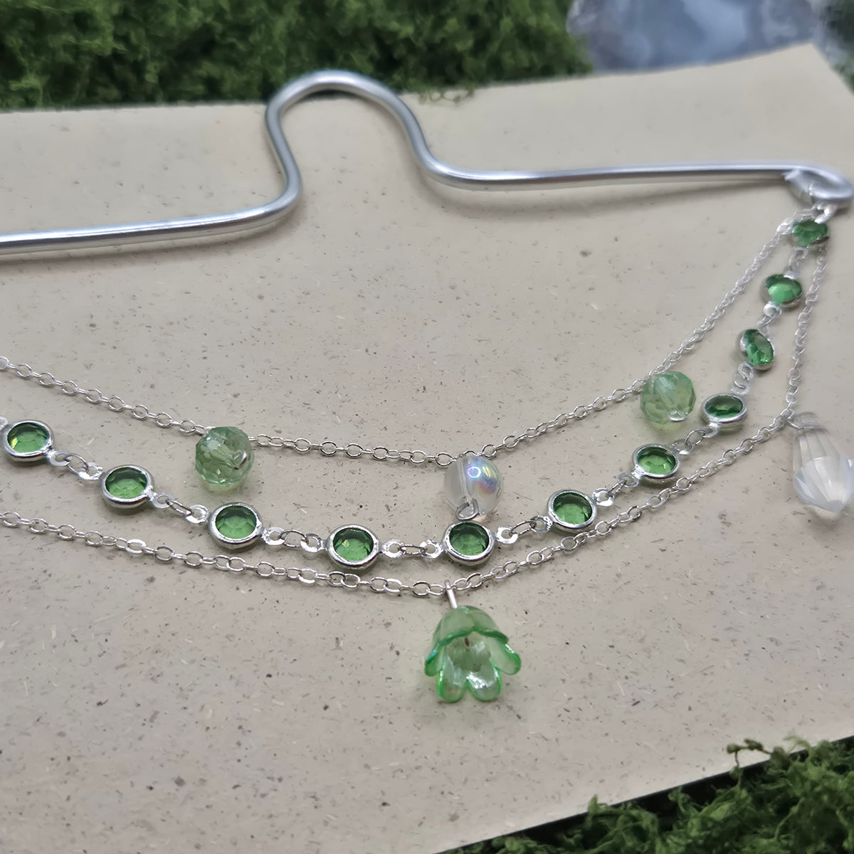 Green silver Witchlight - Spiegelanhänger - Sonnenfänger - Silber