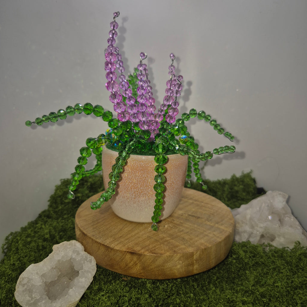 Perlenpflanze "Lavendel"  -Sonnenfänger - Sonnenfänger - Gold