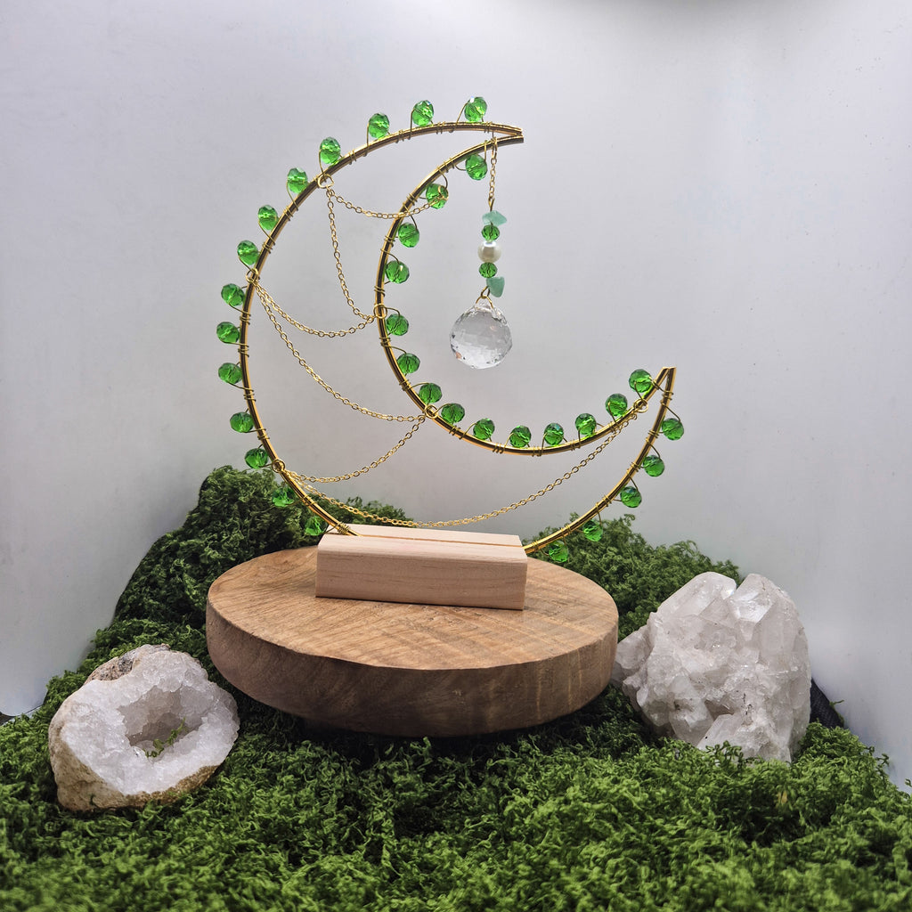 Green Apple - Stehender Mond-Sonnenfänger - Gold