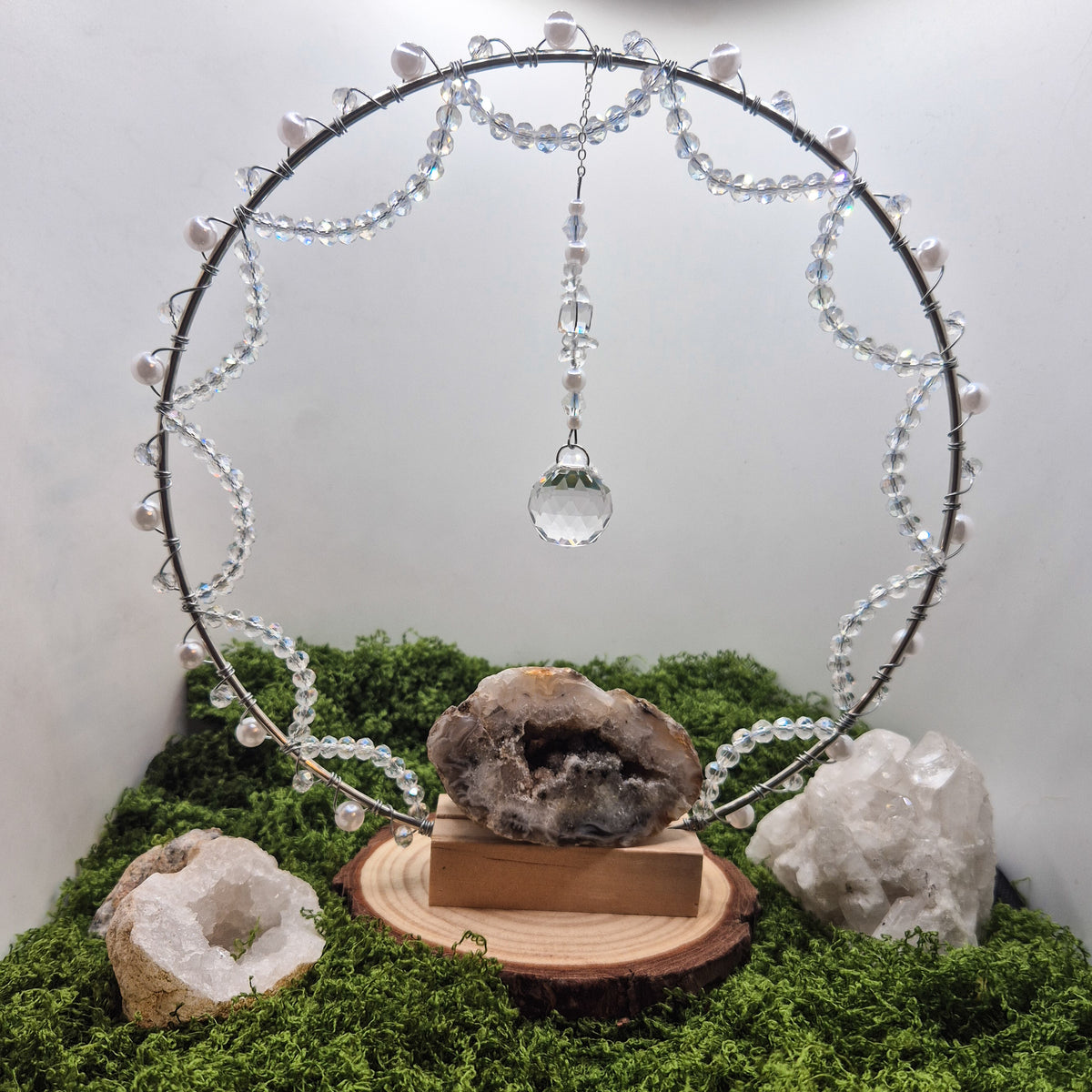 Achat Pearl Dream - Stehender-Sonnenfänger - Silber