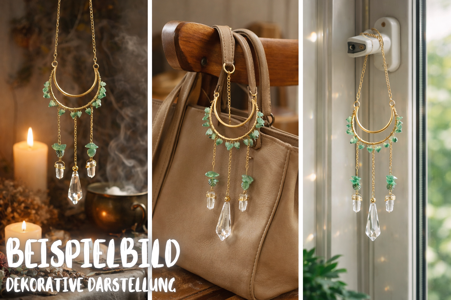 In Via Obsidian Mond - Minisonnenfänger - Sonnenfänger - Klein - Kristall - Schutz