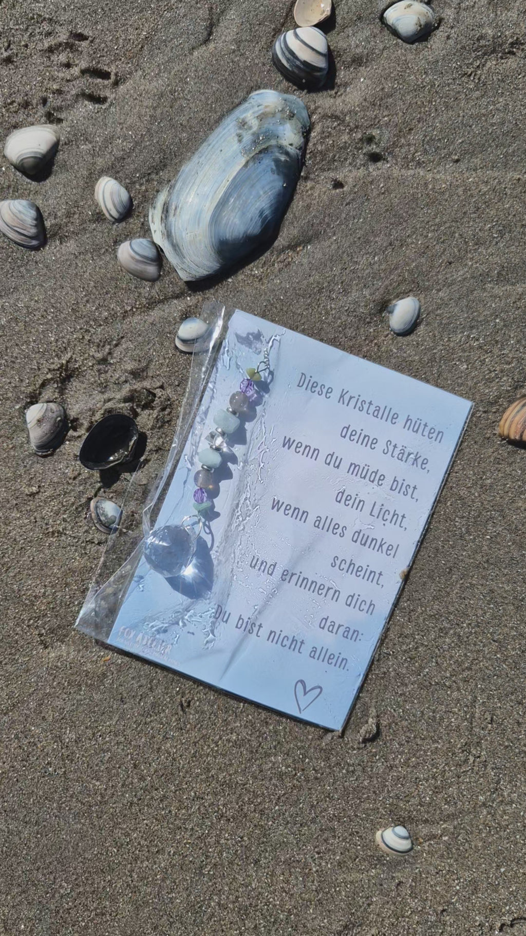Ruhe und Vertrauen für dich - Geschenkidee - Mutmacher -  Sonnenfänger - Silber