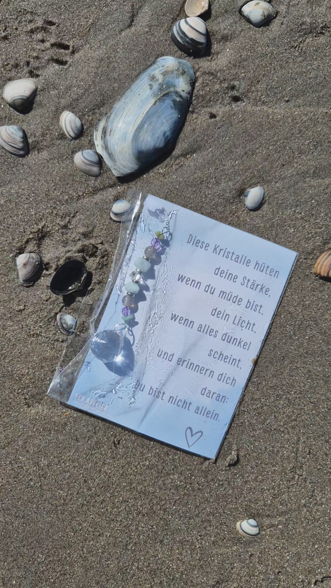 Ruhe und Vertrauen für dich - Geschenkidee - Mutmacher -  Sonnenfänger - Silber